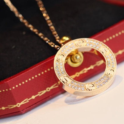 [⭐JeweliWhal]LOVE NECKLACE ADJUSTABLE ROSE GOLD