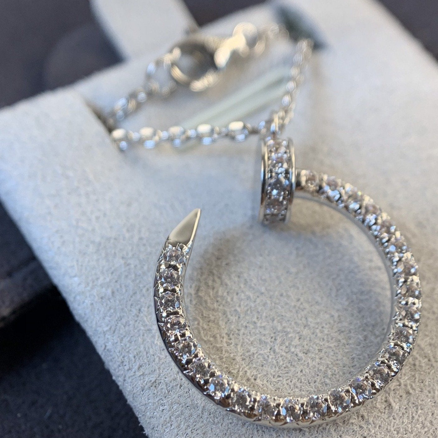 [⭐JeweliWhal]JUSTE NECKLACE SILVER DIAMONDS
