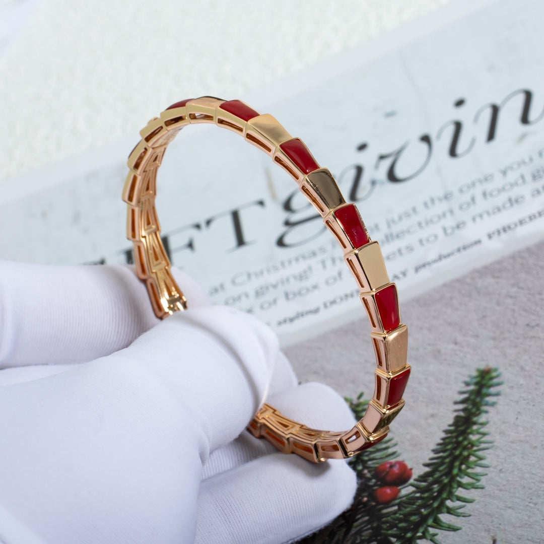 [⭐JeweliWhal]SERPENTI BRACELET PINK GOLD RUBELLITE