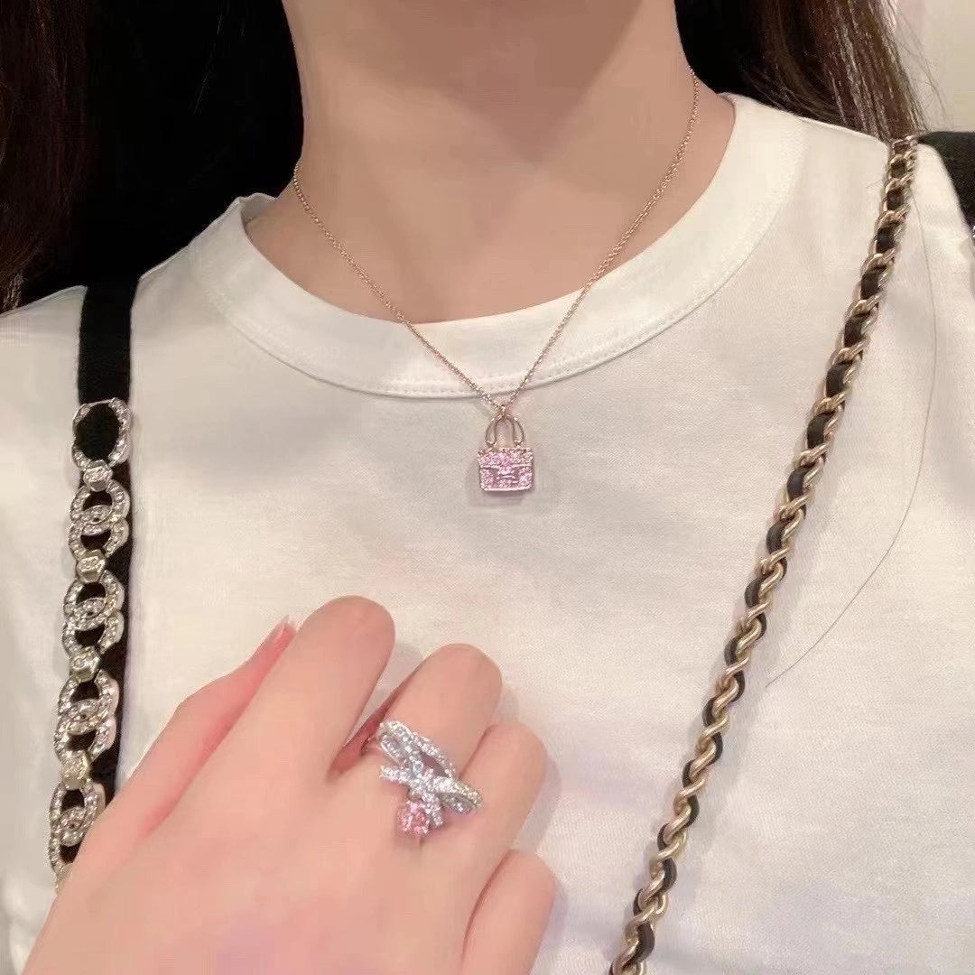 [⭐JeweliWhal]CONSTANCE PEDANT PURPLE DIAMOND NECKLACE
