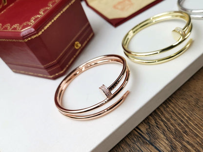 [⭐JeweliWhal]JUSTE BRACELET 3.5MM DOUBLE ROW DIAMOND