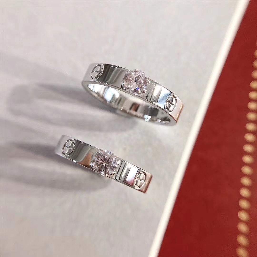 [⭐JeweliWhal]LOVE RING 3.6MM 1 BIG DIAMOND