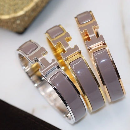 [⭐JeweliWhal]H BRACELET 12MM BROWN