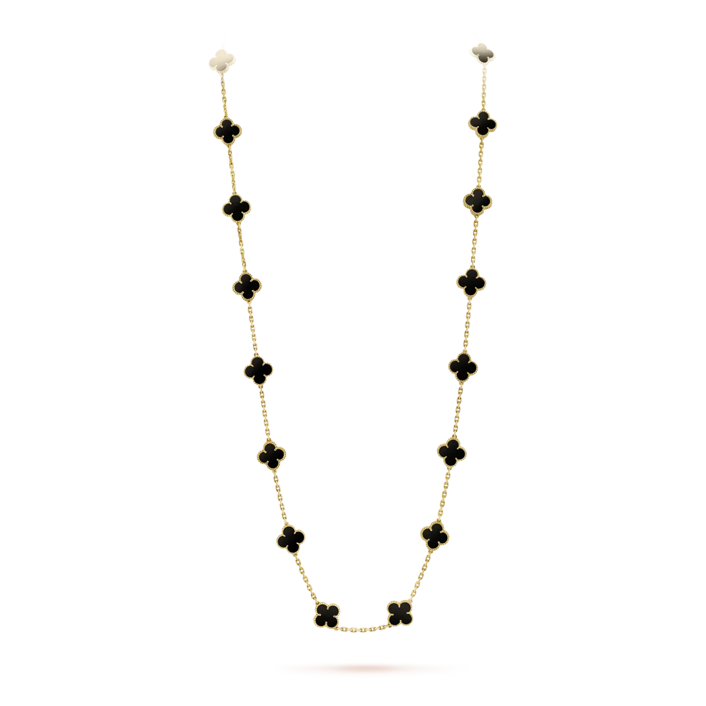 [⭐JeweliWhal]CLOVER 20 MOTIFS ONYX NECKLACE