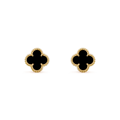 [⭐JeweliWhal]CLOVER MINI 9.5MM BLACK MOP EARRINGS