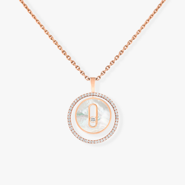 [⭐JeweliWhal]Demo MOVE 1 DIAMOND WHITE MOTHER OF PEARL PINK GOLD DIAMOND NECKLACE