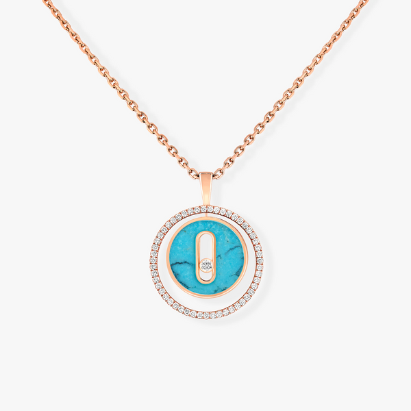[⭐JeweliWhal]Demo MOVE 1 DIAMOND TURQUOISE PINK GOLD DIAMOND NECKLACE