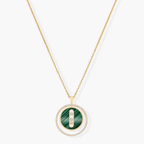 [⭐JeweliWhal]Demo MOVE 3 DIAMOND MALACHITE GOLD DIAMOND NECKLACE