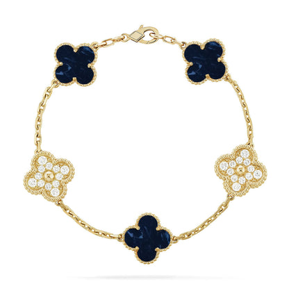 [⭐JeweliWhal]CLOVER 5 MOTIF PIETERSITE BRACELET COLLECTION