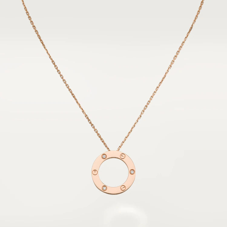 [⭐JeweliWhal]LOVE NECKLACE 16MM 3 DIAMONDS