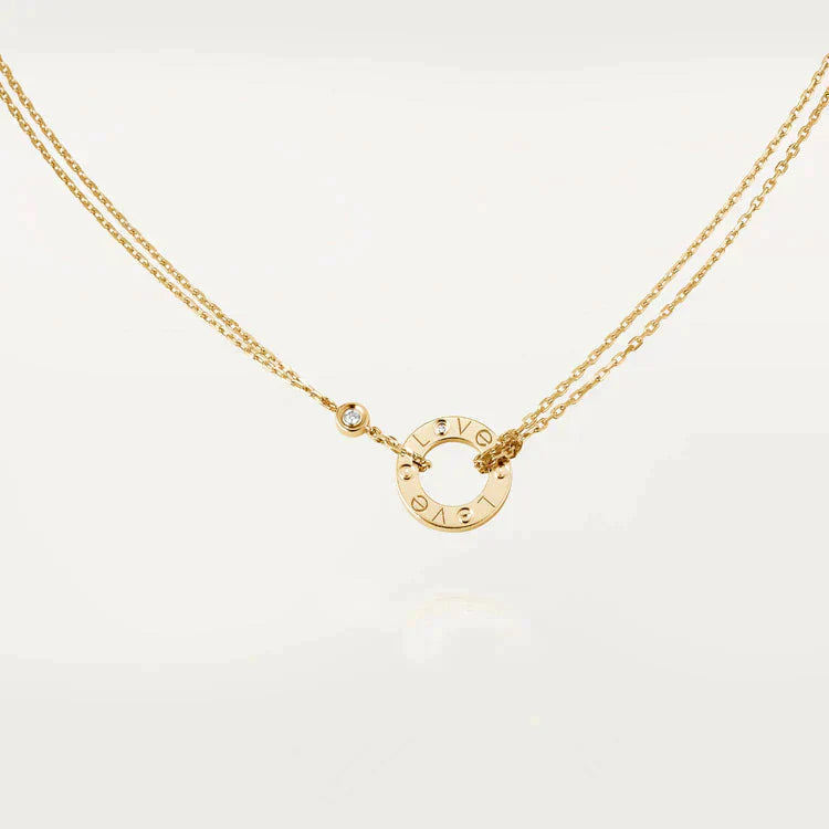 [⭐JeweliWhal]LOVE NECKLACE 16MM 2 DIAMONDS