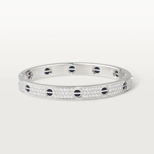 [⭐JeweliWhal]LOVE BRACELET 6.1MM DIAMOND-PAVED CERAMIC