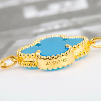 [⭐JeweliWhal] CLOVER 5 MOTIF TURQUOISE BRACELET COLLECTION