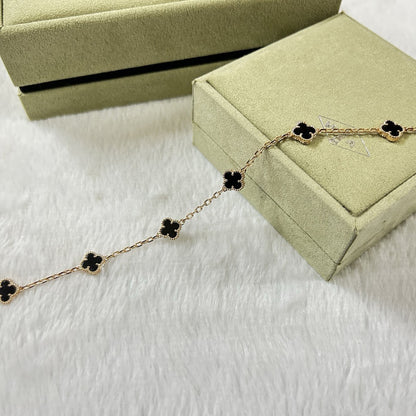 [⭐JeweliWhal]CLOVER 6 MOTIF  ONYXS BRACELET