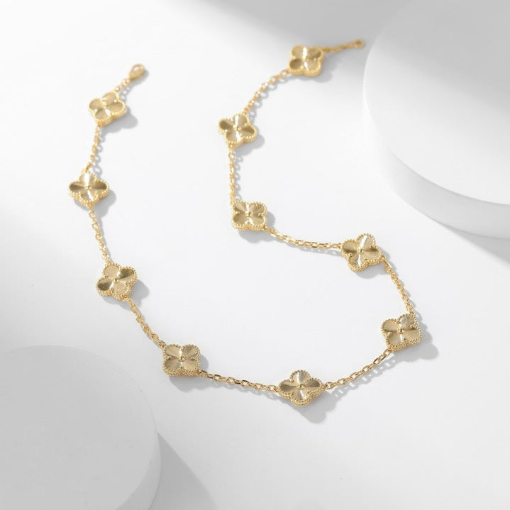 [⭐JeweliWhal]CLOVER 10 MOTIFS LASER NECKLACE