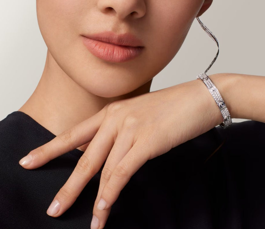 [⭐JeweliWhal]NEW-LOVE-6.1MM-Width Diamond-Studded Bracelet