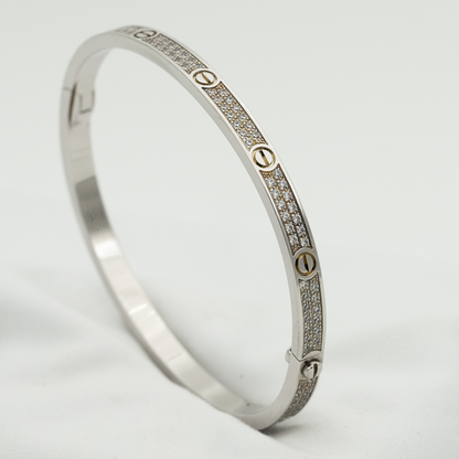 [⭐JeweliWhal]LOVE BRACELET 3.65MM DIAMOND-PAVED