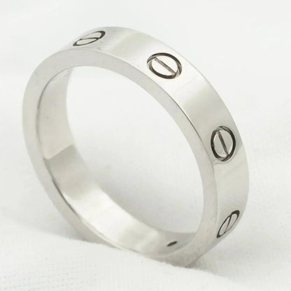 [⭐JeweliWhal]LOVE RING 4MM 1 DIAMOND SILVER