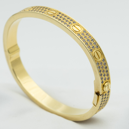 [⭐JeweliWhal]LOVE BRACELET 6.1MM DIAMOND-PAVED