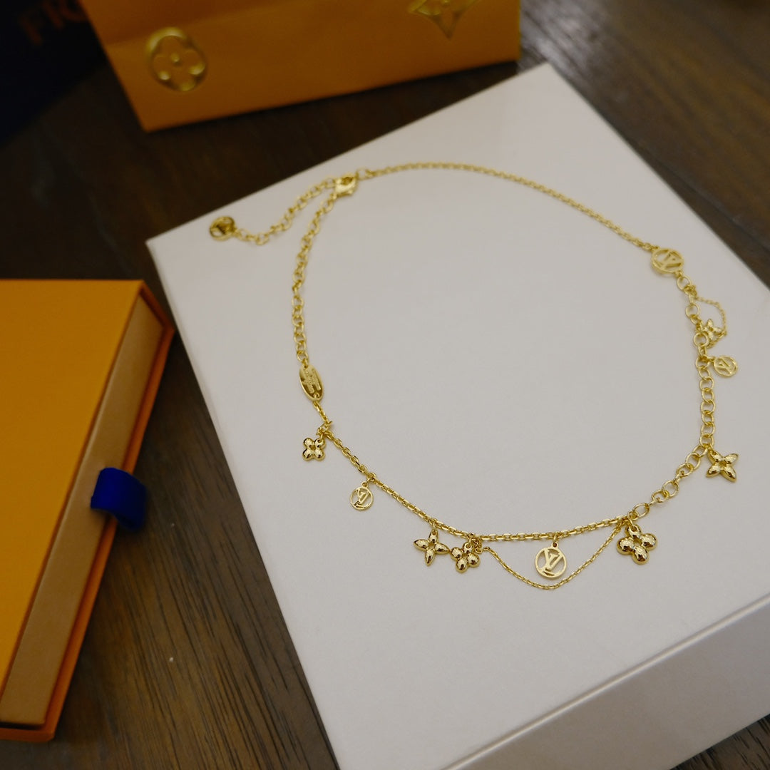 [⭐JeweliWhal]BLOOMING SUPPLE NECKLACE BRASS
