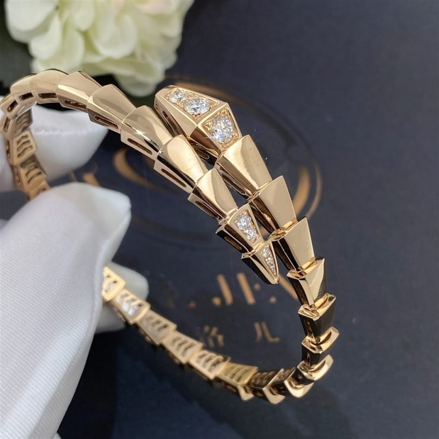 [⭐JeweliWhal]SERPENTI BRACELET DIAMONDS PINK GOLD