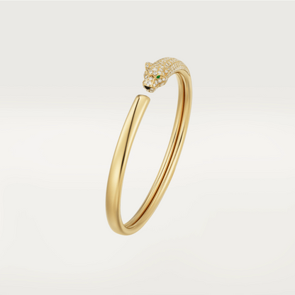 [⭐JeweliWhal]PANTHERE GOLD DIAMOND OPEN BRACELET