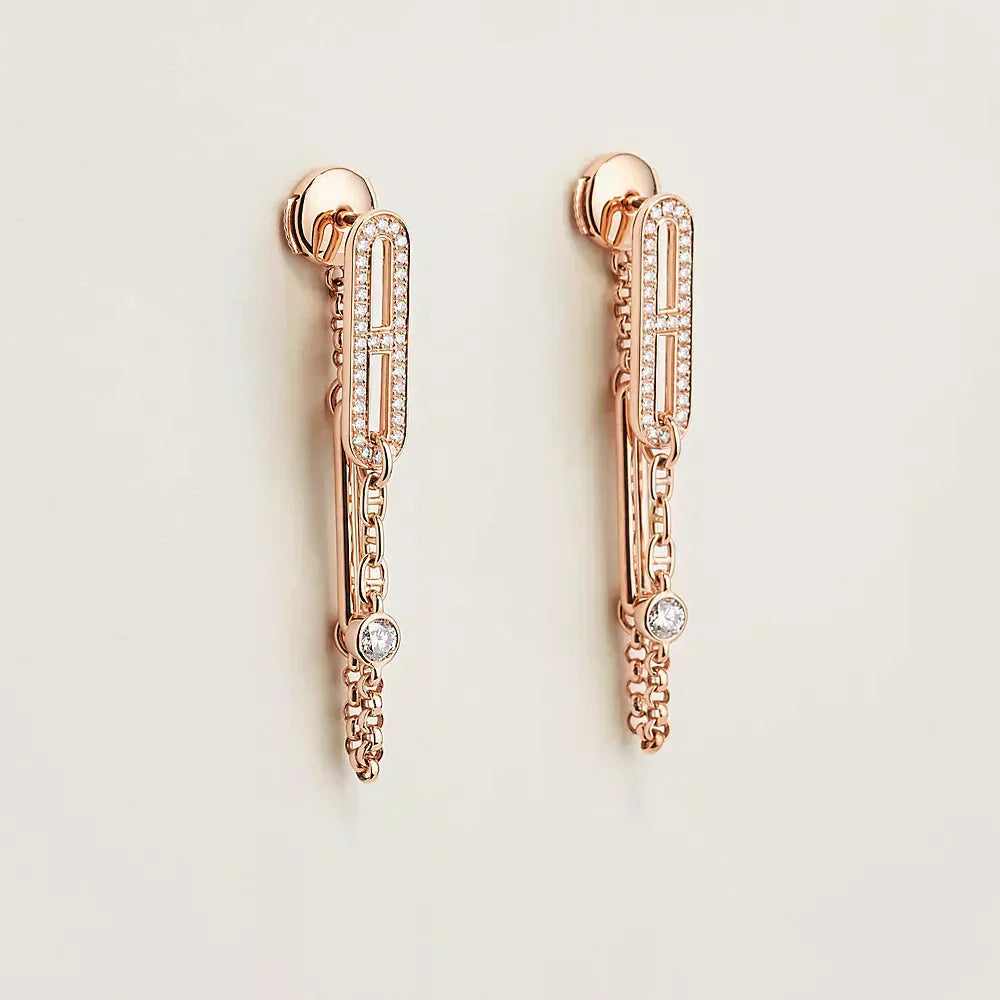 [⭐JeweliWhal]CHAINE CHAOS DIAMOND DROP EARRINGS