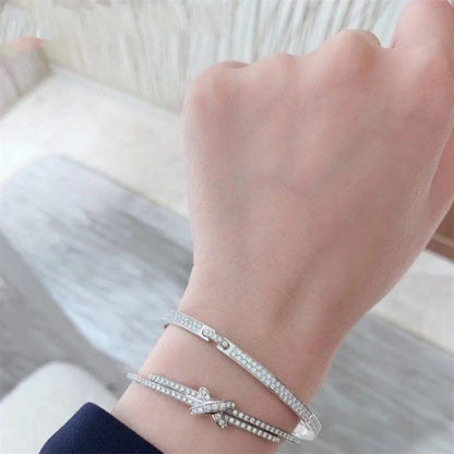 [⭐JeweliWhal]JEUX DE BRACELET DIAMONDS SILVER