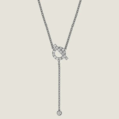 [⭐JeweliWhal]FINESSE SILVER DIAMOND NECKLACE
