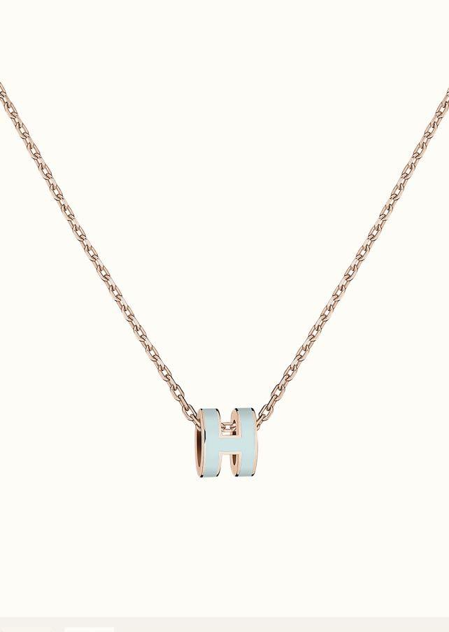 [⭐JeweliWhal]POP H LIGHT BLUE NECKLACE