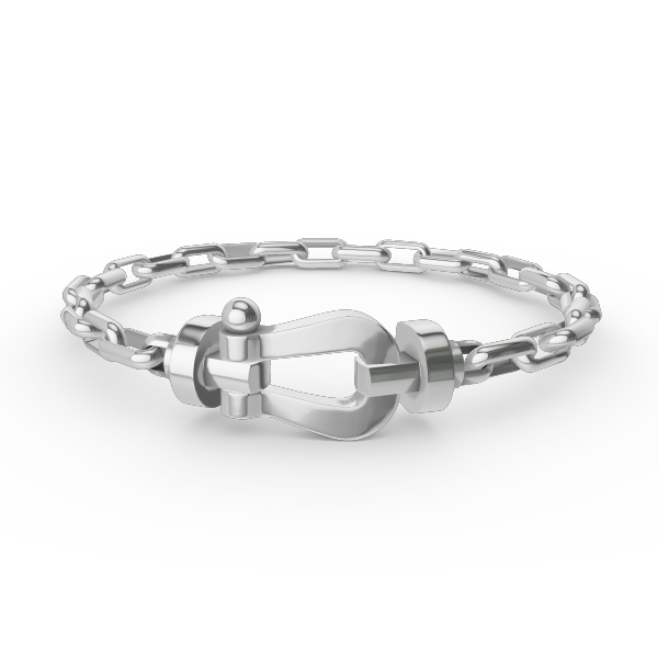 [⭐JeweliWhal]FORCE LARGE HORSESHOE CLASP  METAL BRACELET