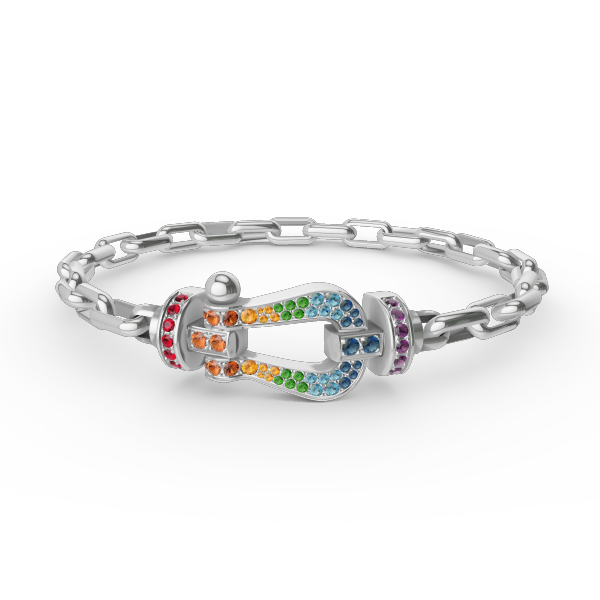 [⭐JeweliWhal]FORCE LARGE HORSESHOE CLASP  METAL BRACELET