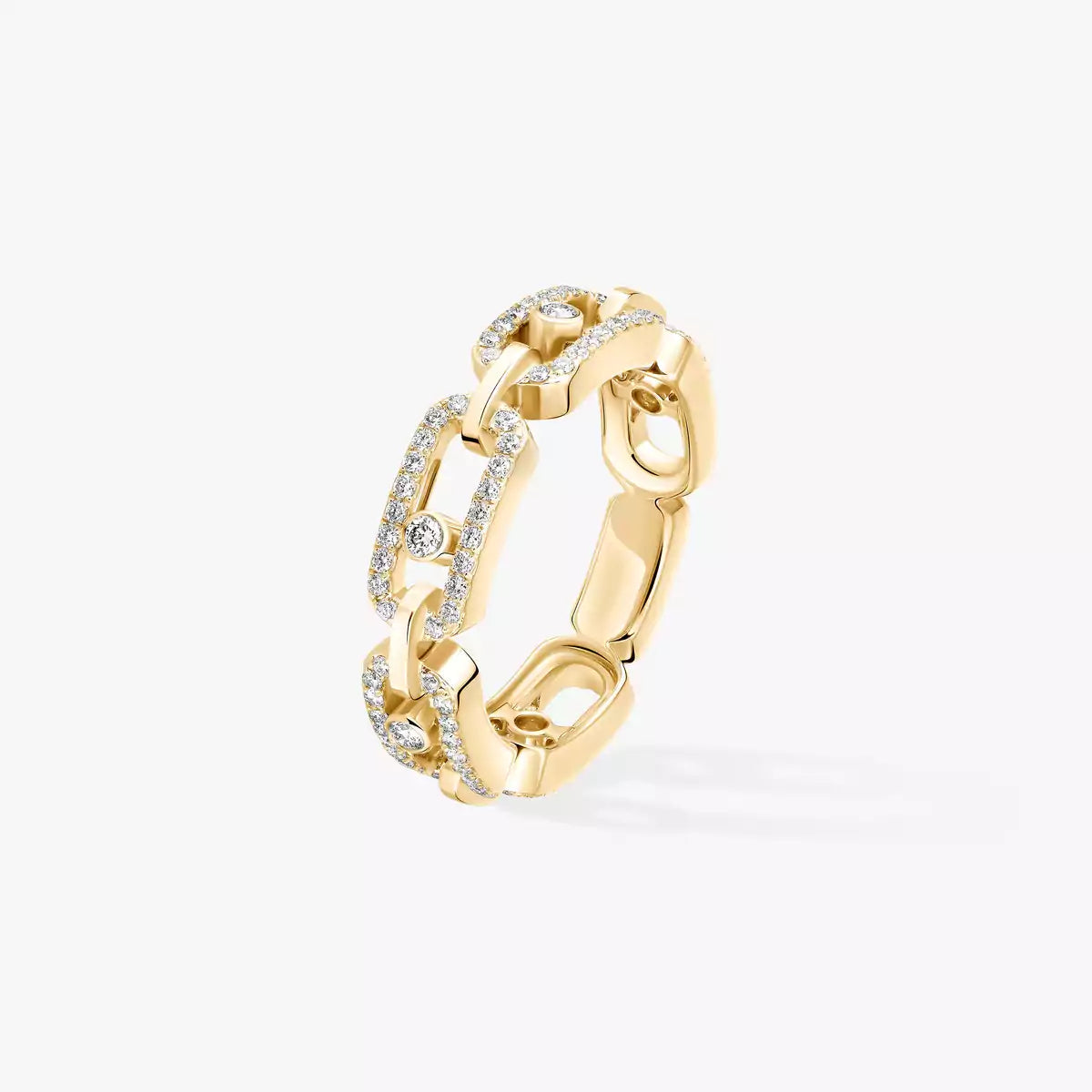 [⭐JeweliWhal]Move Link Pave_-Set Diamond Ring in Gold