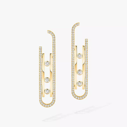 [⭐JeweliWhal]Diamond Pendant Earrings Move 10Th