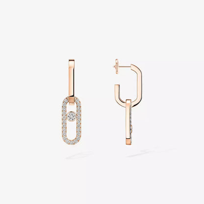 [⭐JeweliWhal]Move Link Diamond Earrings