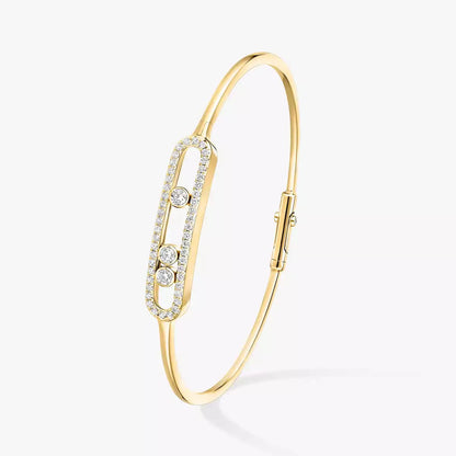 [⭐JeweliWhal]Move Pavé Diamond Bangle Bracelet M