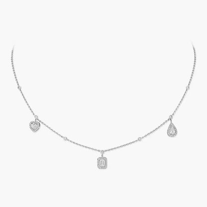 [⭐JeweliWhal]My Twin Diamond Necklace in Silver