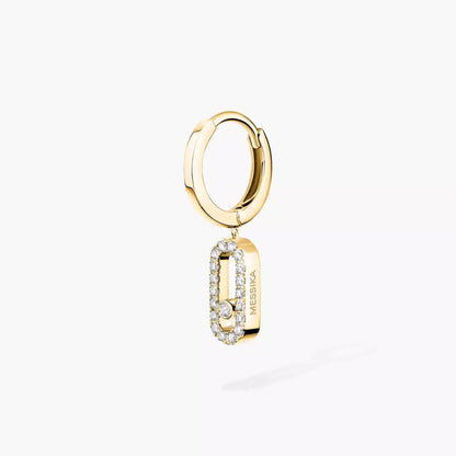 [⭐JeweliWhal]Move Uno Single Diamond Hoop Earring