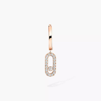 [⭐JeweliWhal]Move Uno Single Diamond Hoop Earring