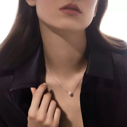 [⭐JeweliWhal]Diamond Necklace 0,20ct Brilliant Shape Joy