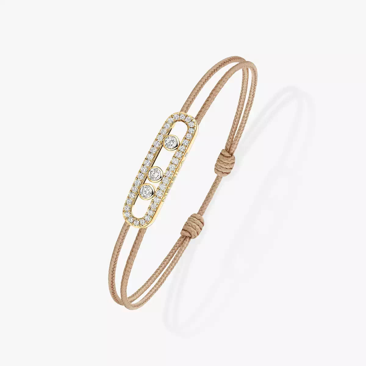 [⭐JeweliWhal]Messika Care(s) pink cord pavé bracelet