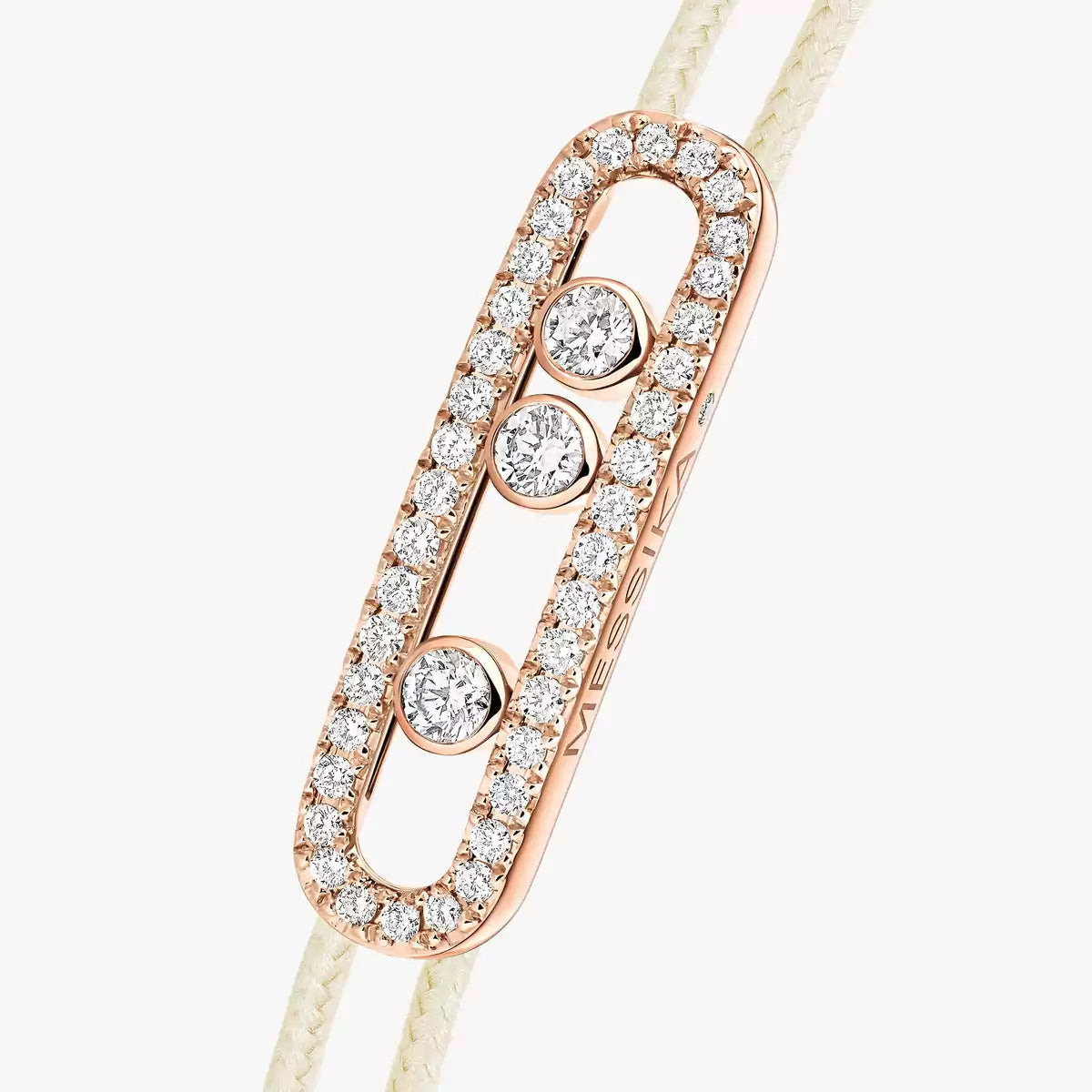 [⭐JeweliWhal]Messika Care(s) pink cord pavé bracelet