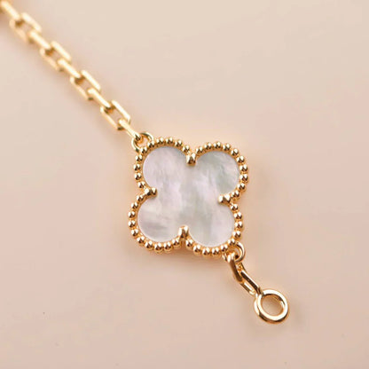 [⭐JeweliWhal]CLOVER WHITE PEARL MOP 5 MOTIF BRACELET COLLECTION