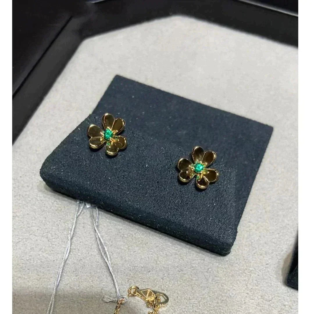 [⭐JeweliWhal]FRIVOLE  FLOWER MALACHITE EARRINGS
