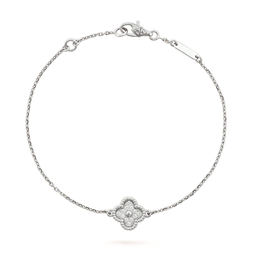 [⭐JeweliWhal]CLOVER  SINGLE FLOWER BRACELET SILVER