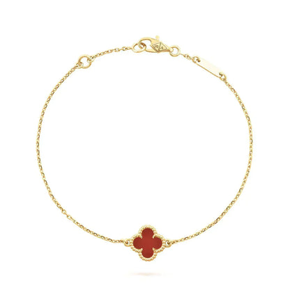 [⭐JeweliWhal]CLOVER  CARNELIAN SINGLE FLOWER BRACELET