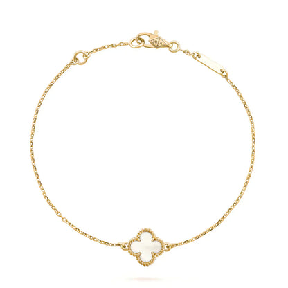 [⭐JeweliWhal]CLOVER WHITE MOP SINGLE FLOWER BRACELET