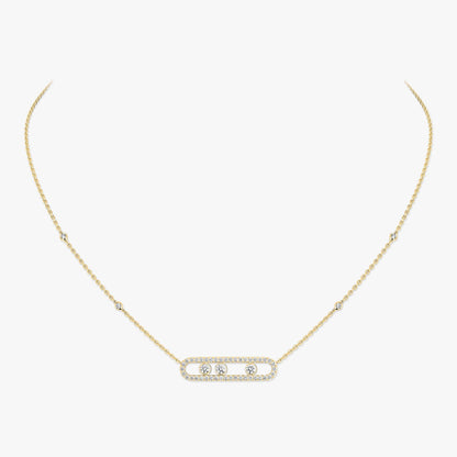 [⭐JeweliWhal] Move Pave_ Rose Gold Diamond Necklace